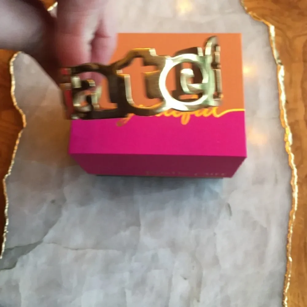 Rustic Cuff “grateful” gold